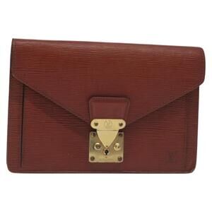 LOUIS VUITTON Epi Serie Dragonne Hand Bag Brown M52618